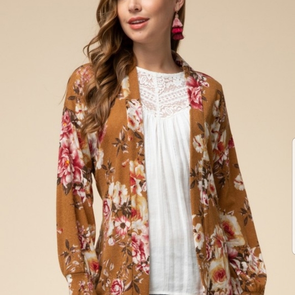 Floral Print Cardigan - Picture 3 of 5